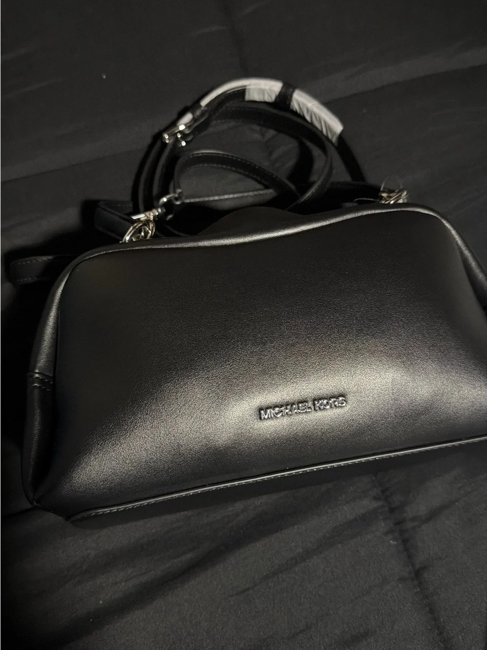 Michael Kors Black Smooth Leather Crossbody Bag